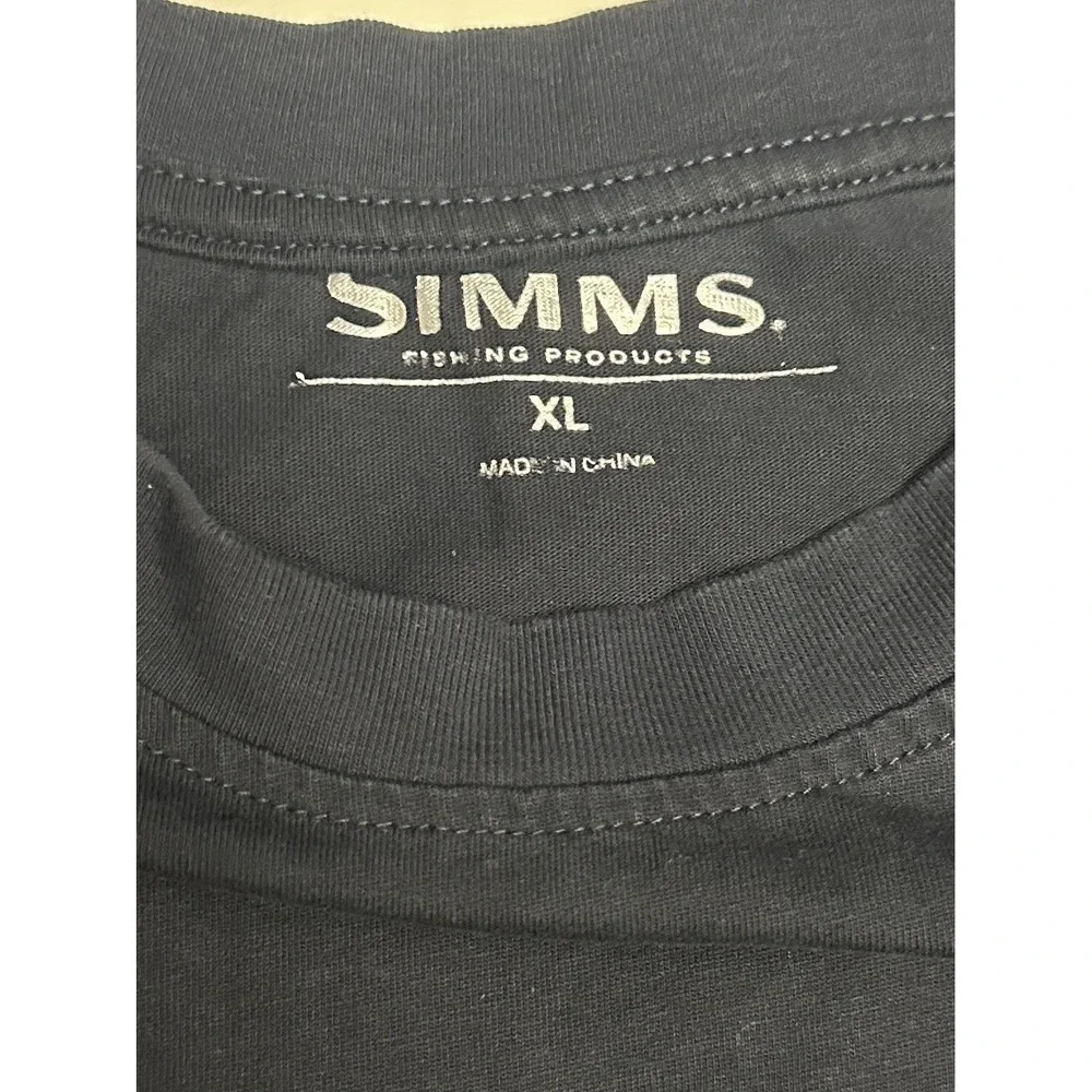 Simms S25 Artist Tee Shirt Snapper Navy Blue Size XL